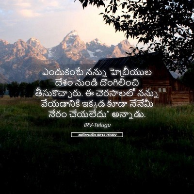 Picture 05 - ఆదికాండం 40:15 TELIRV - ఎందుకంటే నన్ను - Bible Verse Picture