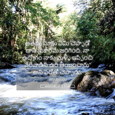Picture 05 - ఆదికాండం 41:13 TELIRV - అతడు మాకు ఏమి - Bible Verse Picture