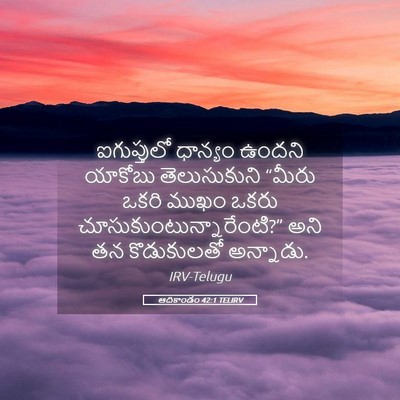 Picture 05 - ఆదికాండం 42:1 TELIRV - ఐగుప్తులో ధాన్యం - Bible Verse Picture