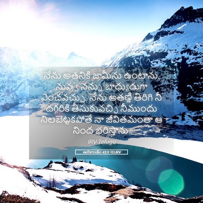 Picture 05 - ఆదికాండం 43:9 TELIRV - నేను అతనికి - Bible Verse Picture