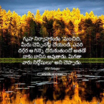 Picture 05 - ఆదికాండం 44:10 TELIRV - గృహ నిర్వాహకుడు - Bible Verse Picture