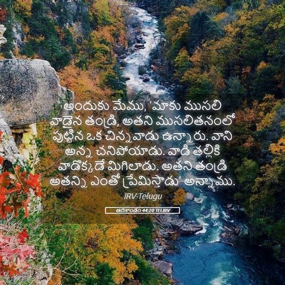 Picture 05 - ఆదికాండం 44:20 TELIRV - అందుకు మేము, ‘మాకు - Bible Verse Picture