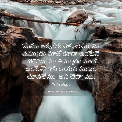 Picture 05 - ఆదికాండం 44:26 TELIRV - ‘మేము అక్కడికి - Bible Verse Picture