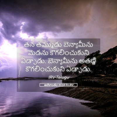 Picture 05 - ఆదికాండం 45:14 TELIRV - తన తమ్ముడు - Bible Verse Picture