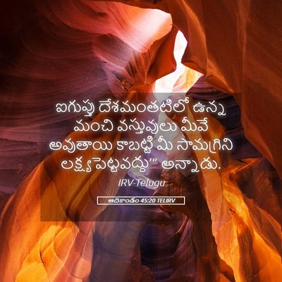 Picture 05 - ఆదికాండం 45:20 TELIRV - ఐగుప్తు - Bible Verse Picture