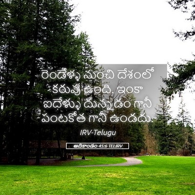Picture 05 - ఆదికాండం 45:6 TELIRV - రెండేళ్ళ నుంచి - Bible Verse Picture