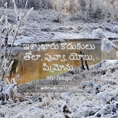 Picture 05 - ఆదికాండం 46:13 TELIRV - ఇశ్శాఖారు - Bible Verse Picture