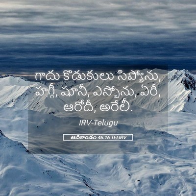 Picture 05 - ఆదికాండం 46:16 TELIRV - గాదు కొడుకులు - Bible Verse Picture