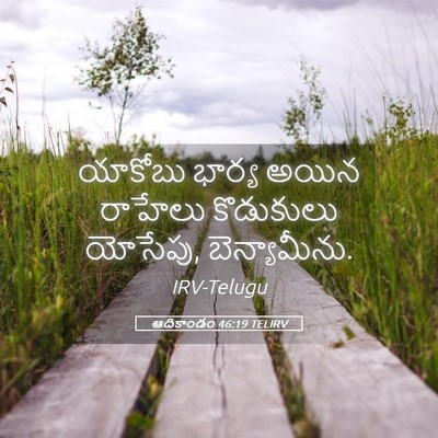 Picture 05 - ఆదికాండం 46:19 TELIRV - యాకోబు భార్య అయిన - Bible Verse Picture