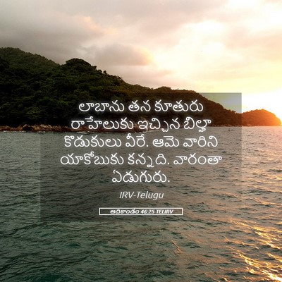 Picture 05 - ఆదికాండం 46:25 TELIRV - లాబాను తన కూతురు - Bible Verse Picture