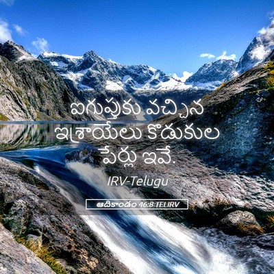 Picture 05 - ఆదికాండం 46:8 TELIRV - ఐగుప్తుకు వచ్చిన - Bible Verse Picture