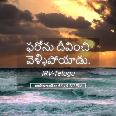 Picture 05 - ఆదికాండం 47:10 TELIRV - ఫరోను దీవించి - Bible Verse Picture