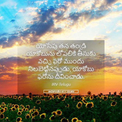 Picture 05 - ఆదికాండం 47:7 TELIRV - యోసేపు తన తండ్రి - Bible Verse Picture