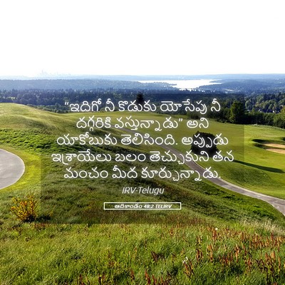 Picture 05 - ఆదికాండం 48:2 TELIRV - “ఇదిగో నీ కొడుకు - Bible Verse Picture