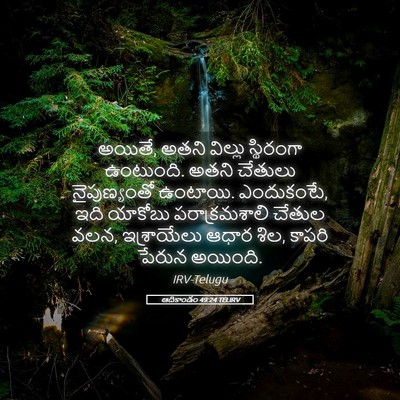 Picture 05 - ఆదికాండం 49:24 TELIRV - అయితే, అతని విల్లు - Bible Verse Picture