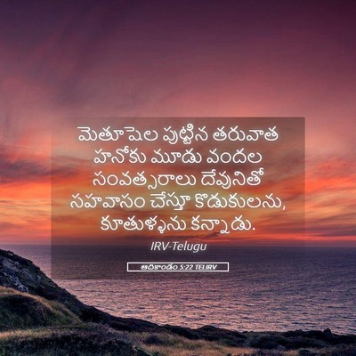 Picture 05 - ఆదికాండం 5:22 TELIRV - మెతూషెల పుట్టిన - Bible Verse Picture