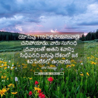 Picture 05 - ఆదికాండం 50:26 TELIRV - యోసేపు 110 ఏళ్ల - Bible Verse Picture