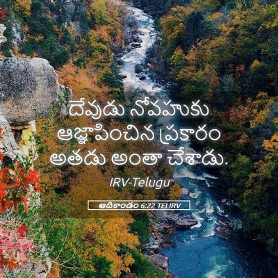 Picture 05 - ఆదికాండం 6:22 TELIRV - దేవుడు నోవహుకు - Bible Verse Picture