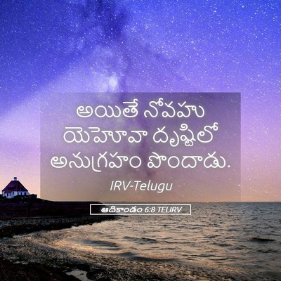 Picture 05 - ఆదికాండం 6:8 TELIRV - అయితే నోవహు - Bible Verse Picture