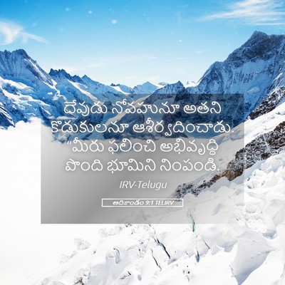 Picture 05 - ఆదికాండం 9:1 TELIRV - దేవుడు నోవహునూ - Bible Verse Picture
