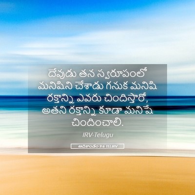 Picture 05 - ఆదికాండం 9:6 TELIRV - దేవుడు తన - Bible Verse Picture