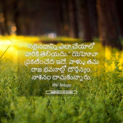 Picture 05 - ఆమోసు 3:10 TELIRV - సరైనదాన్ని ఎలా - Bible Verse Picture