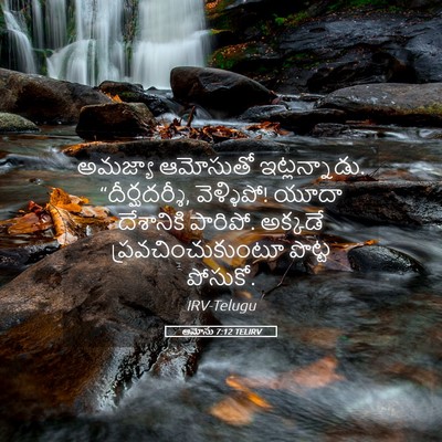 Picture 05 - ఆమోసు 7:12 TELIRV - అమజ్యా ఆమోసుతో - Bible Verse Picture