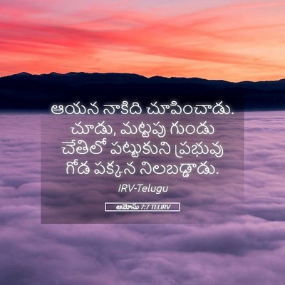 Picture 05 - ఆమోసు 7:7 TELIRV - ఆయన నాకిది - Bible Verse Picture