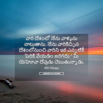 Picture 05 - ఆమోసు 9:15 TELIRV - వారి దేశంలో నేను - Bible Verse Picture