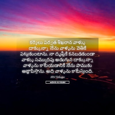 Picture 05 - ఆమోసు 9:3 TELIRV - కర్మెలు పర్వత - Bible Verse Picture