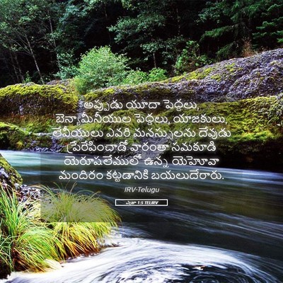 Picture 05 - ఎజ్రా 1:5 TELIRV - అప్పుడు యూదా - Bible Verse Picture