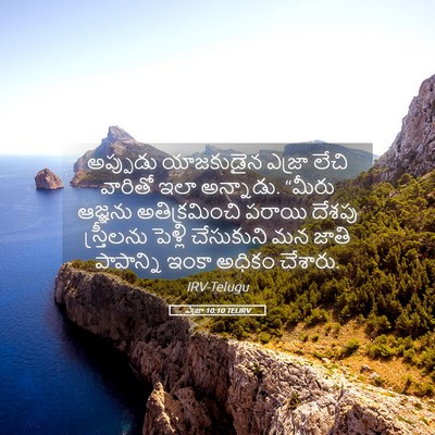 Picture 05 - ఎజ్రా 10:10 TELIRV - అప్పుడు యాజకుడైన - Bible Verse Picture