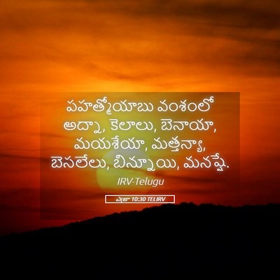 Picture 05 - ఎజ్రా 10:30 TELIRV - పహత్మోయాబు వంశంలో - Bible Verse Picture