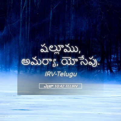 Picture 05 - ఎజ్రా 10:42 TELIRV - షల్లూము, అమర్యా, - Bible Verse Picture