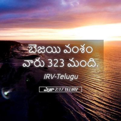 Picture 05 - ఎజ్రా 2:17 TELIRV - బెజయి వంశం వారు 323 - Bible Verse Picture