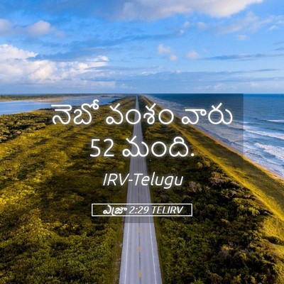 Picture 05 - ఎజ్రా 2:29 TELIRV - నెబో వంశం వారు 52 - Bible Verse Picture