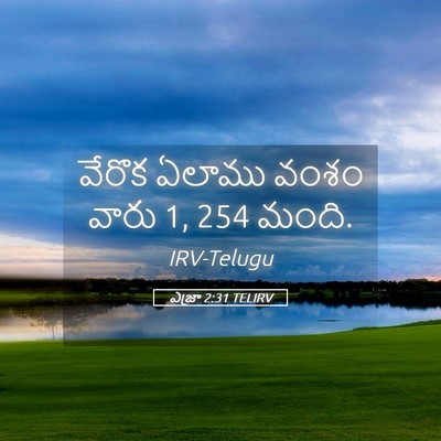Picture 05 - ఎజ్రా 2:31 TELIRV - వేరొక ఏలాము వంశం - Bible Verse Picture