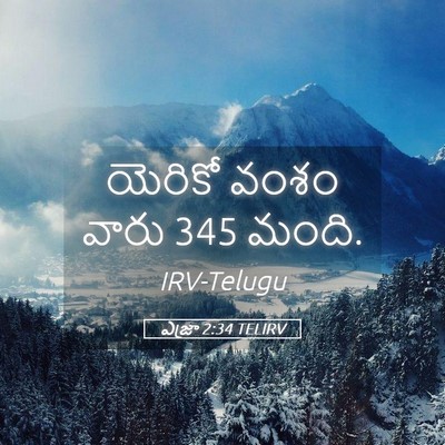 Picture 05 - ఎజ్రా 2:34 TELIRV - యెరికో వంశం వారు 345 - Bible Verse Picture