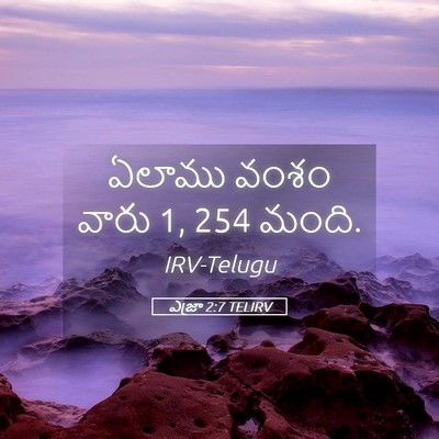 Picture 05 - ఎజ్రా 2:7 TELIRV - ఏలాము వంశం వారు 1, 254 - Bible Verse Picture