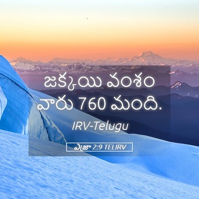 Picture 05 - ఎజ్రా 2:9 TELIRV - జక్కయి వంశం వారు 760 - Bible Verse Picture