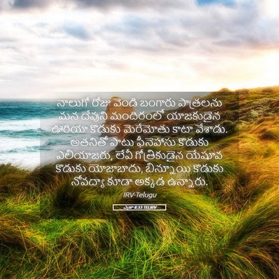 Picture 05 - ఎజ్రా 8:33 TELIRV - నాలుగో రోజు వెండి - Bible Verse Picture