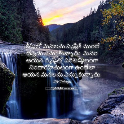 Picture 05 - ఎఫెసీ పత్రిక 1:4 TELIRV - క్రీస్తులో మనలను - Bible Verse Picture