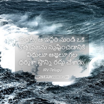 Picture 05 - ఎఫెసీ పత్రిక 2:15 TELIRV - అంటే, ఆ ఇద్దరి - Bible Verse Picture