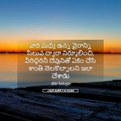 Picture 05 - ఎఫెసీ పత్రిక 2:16 TELIRV - వారి మధ్య ఉన్న - Bible Verse Picture