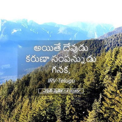 Picture 05 - ఎఫెసీ పత్రిక 2:4 TELIRV - అయితే దేవుడు - Bible Verse Picture