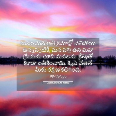 Picture 05 - ఎఫెసీ పత్రిక 2:5 TELIRV - మనం మన - Bible Verse Picture