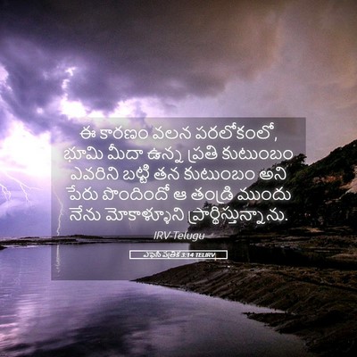 Picture 05 - ఎఫెసీ పత్రిక 3:14 TELIRV - ఈ కారణం వలన - Bible Verse Picture
