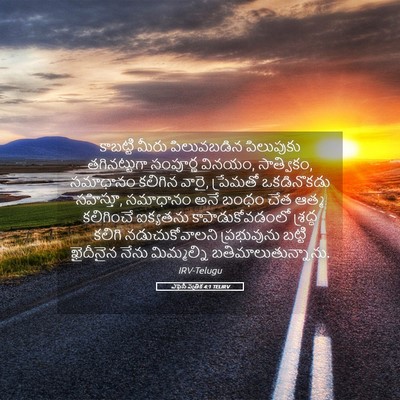 Picture 05 - ఎఫెసీ పత్రిక 4:1 TELIRV - కాబట్టి మీరు - Bible Verse Picture