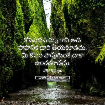 Picture 05 - ఎఫెసీ పత్రిక 4:26 TELIRV - కోపపడవచ్చు గాని - Bible Verse Picture