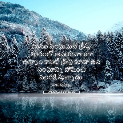Picture 05 - ఎఫెసీ పత్రిక 5:30 TELIRV - మనం సంఘమనే - Bible Verse Picture